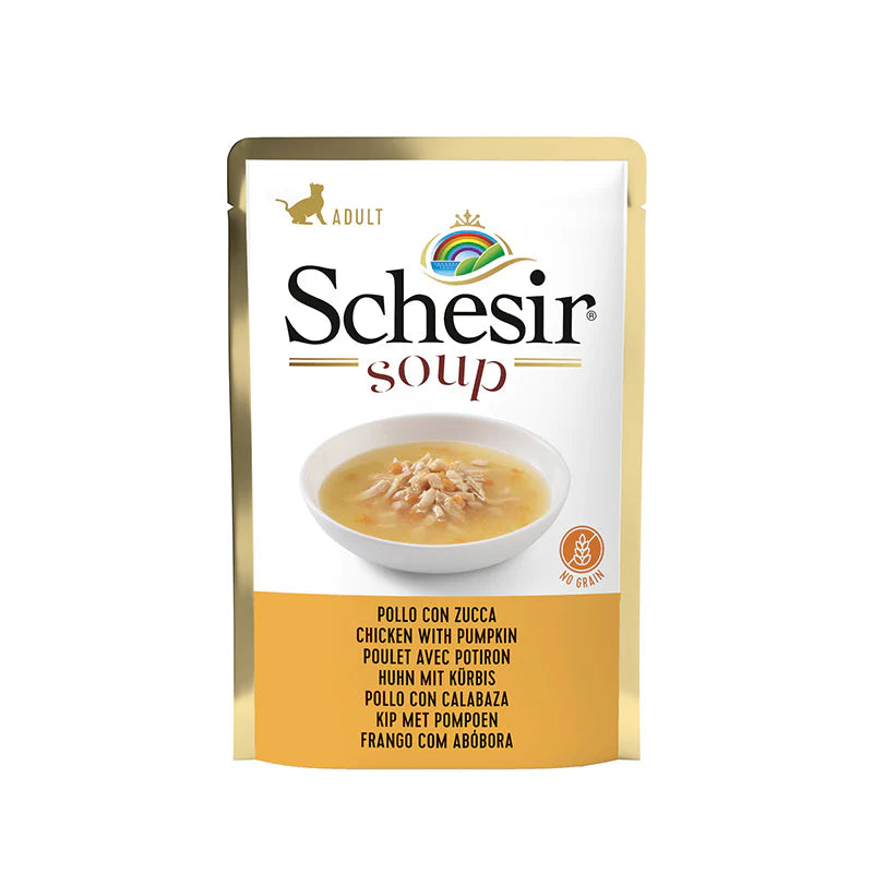 Schesir Soup Pollo con Zucca in Zuppa 85g Umido per Gatti Schesir Soup Pollo con Zucca in Zuppa 85g Umido per Gatti